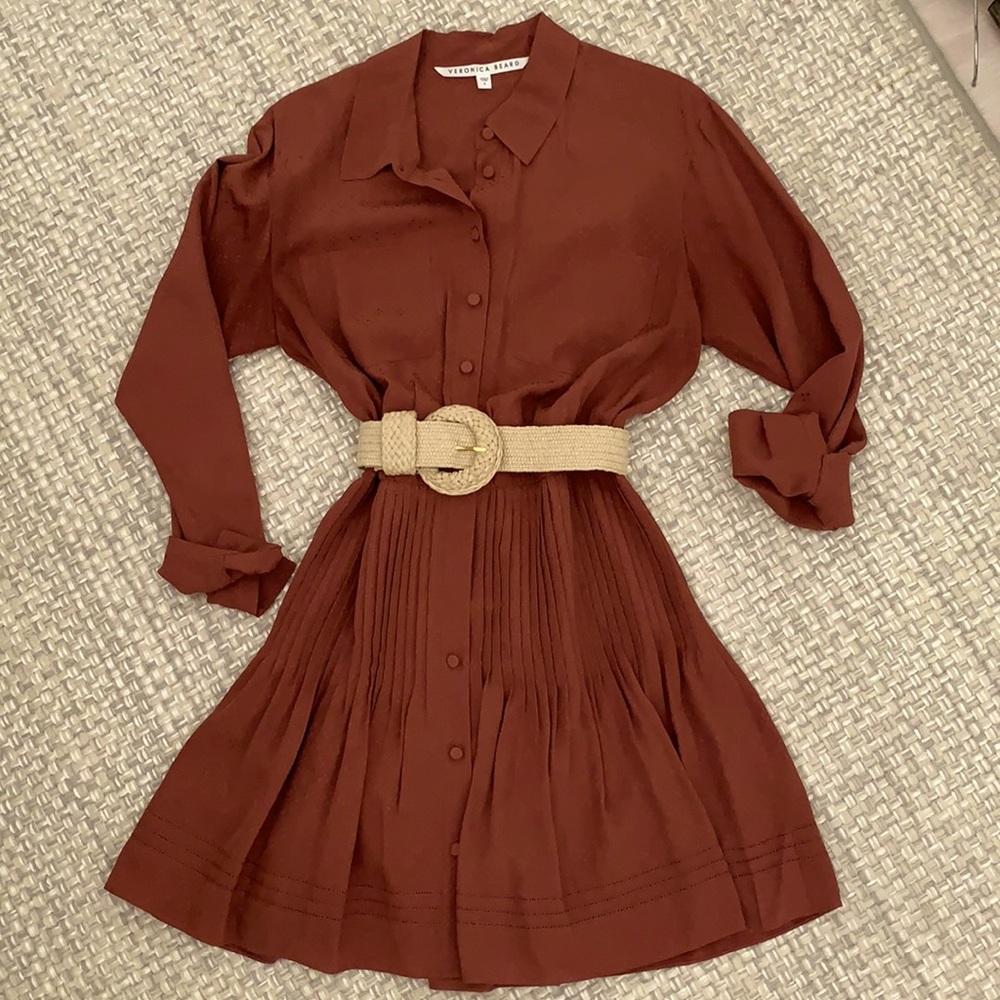 Veronica beard button up silk dress